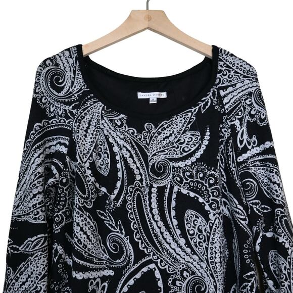Sandra Darren Womens 8 A-Line Paisley Print Dress - Picture 3 of 9